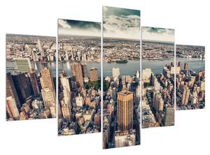 Tablou panoramic cu oraș mare (150x105 cm)
