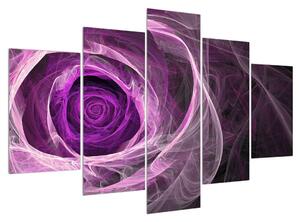 Tablou modern cu trandafir violet (150x105 cm)