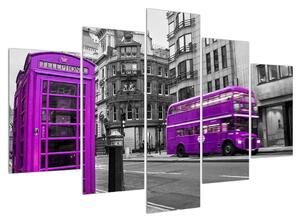 Tablou cu Londra în culori violete (150x105 cm)