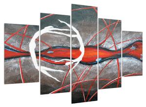 Tablou abstract - pictura cu dansatori (150x105 cm)