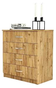 Comoda 616TNM1506, stejar, PAL melaminat, 72x45x81 cm
