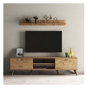 Mobilier living TVU0102, stejar, PAL melaminat, 2 piese