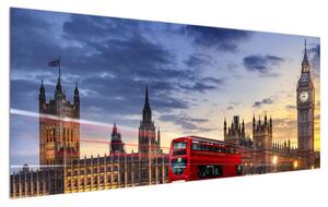 Tablou cu Londra cu autobuz (120x50 cm)