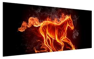 Tablou cu cal în foc (120x50 cm)