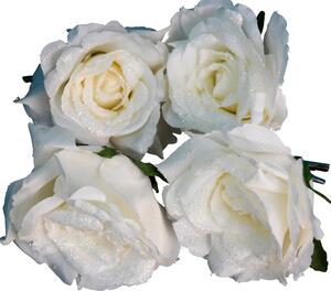 Set 4 trandafiri decorativi albi