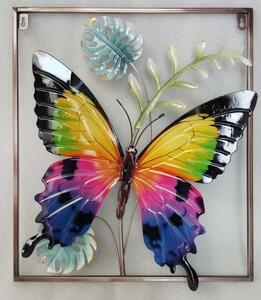 Deco perete fluture colorat 4/44/39 cm