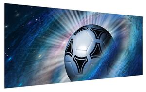 Tablou cu mingea de fotbal în Univers (120x50 cm)