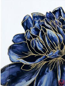 Tablou sticla trandafir albastru 80/80/0,5 cm