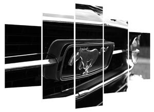 Tablou detailat cu mașina Mustang (150x105 cm)