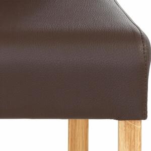 Set 2 scaune Bologna maro piele ecologica 44/56/91 cm