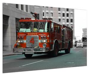 Tablou cu mașina de pompieri (90x60 cm)