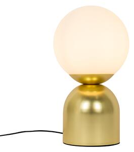 Lampa de masa hotel chic aurie cu sticla opal - Pallon Trend