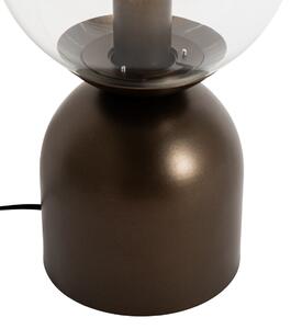 Lampă de masă Hotel șic bronz închis cu sticlă transparentă - Pallon Trend