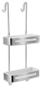Novaservis - Raft dublu suspendat din otel inoxidabil, 65575.4