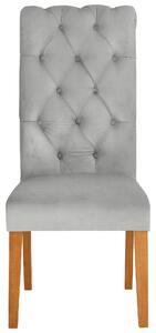Set 2 scaune Liao catifea gri 50/73/108 cm