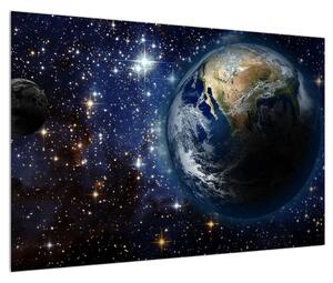 Tablou cosmic cu planete (90x60 cm)