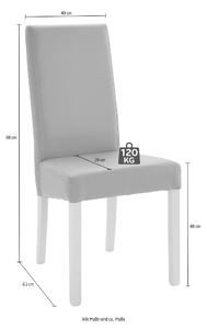 Set 2 scaune Hamburg piele ecologica bej 49/63/98 cm