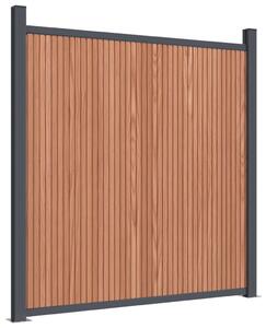 Panouri pentru gard, maro, 353x186 cm, WPC