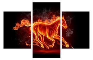 Tablou cu cal în foc (90x60 cm)