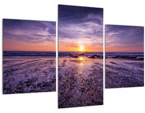 Tabloul cu plaja - apus de soare (90x60 cm)