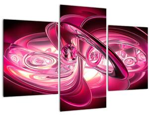 Tabloul cu fractali roz (90x60 cm)