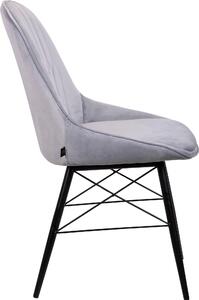 Set 2 scaune Janique catifea albastre 52/60/87 cm