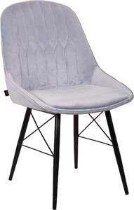 Set 2 scaune Janique catifea albastre 52/60/87 cm