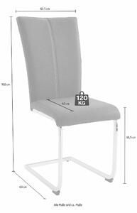 Home affaire Set 2 scaune Nils gri 42,5/60/100 cm