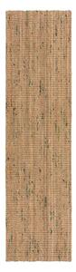 Covor tip traversă verde/în culoare naturală reversibil/țesut manual din iută 60x230 cm Jute Boucle Green – Flair Rugs