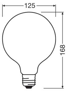 Bec LED GLOBE CLASSIC cu filament G125 E27/11,6W/230V 4000K - Ledvance