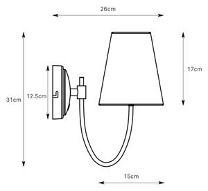 Markslöjd 108907 - Lampă de perete AMAR 1xE14/40W/230V in/negru