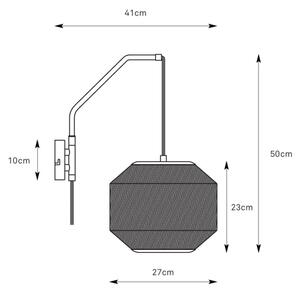 Markslöjd 108957 - Aplica de perete ASUKA 1xE27/60W/230V in/negru