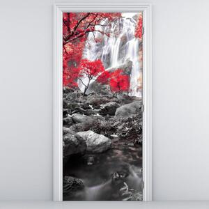 Fototapeta pentru ușă - un tufiș cu cascade (95x205cm)