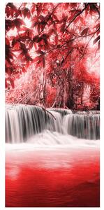 Fototapeta pentru ușă - cascada roșie (95x205cm)
