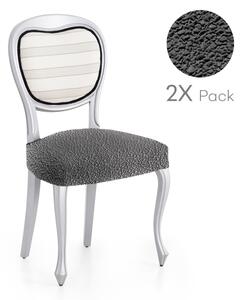 Set 2 huse scaun bielastice, Premium ROC, C/16 gri inchis