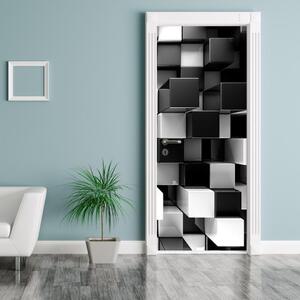 Fototapeta pentru ușă - zaruri albe și negre (95x205cm)