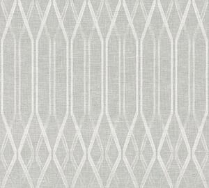 Tapet netesut aspect geometric Linen Style gri 10,05 x 0,53 m