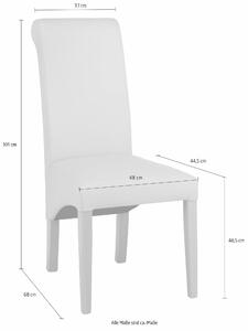 Set 4 scaune Rito maro piele naturala 47,5/68,5/101 cm