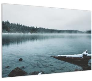 Tablou - lacul nordic înghețat (90x60 cm)