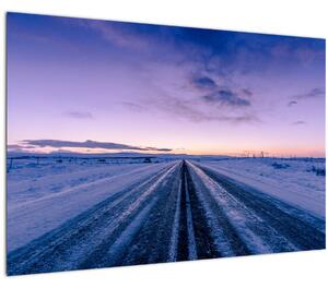 Tablou - autostrada iarna (90x60 cm)