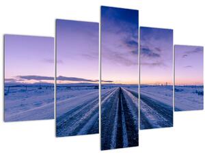 Tablou - autostrada iarna (150x105 cm)