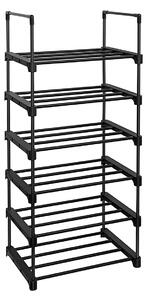 Dulap de pantofi etajat negru STORIO