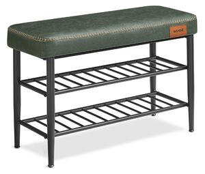 Banca cu raft pentru incaltaminte EKHO 80x30 cm, verde