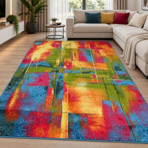Covor Sufragerie Dormitor, Model Abstract 11023 120, Dreptunghiular, Multicolor 120x170