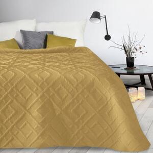 Cuvertură de pat modernă cu model de culoare galben-muștar Lăţime: 170 cm | Lungime: 210 cm