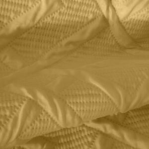 Cuvertură de pat modernă cu model de culoare galben-muștar Lăţime: 170 cm | Lungime: 210 cm