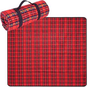 Pătură roșie pentru picnic 130 x 150 cm
