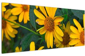 Tablou cu flori galbene (120x50 cm)