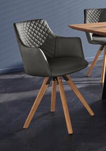 Set 2 scaune Lisabon piele naturala antracit 59/62/84 cm