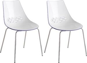 Set de 2 scaune albe Jam CB/1059 47,5/54/82,5 cm